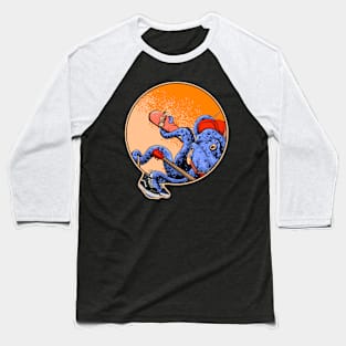 Skate Octopus Baseball T-Shirt